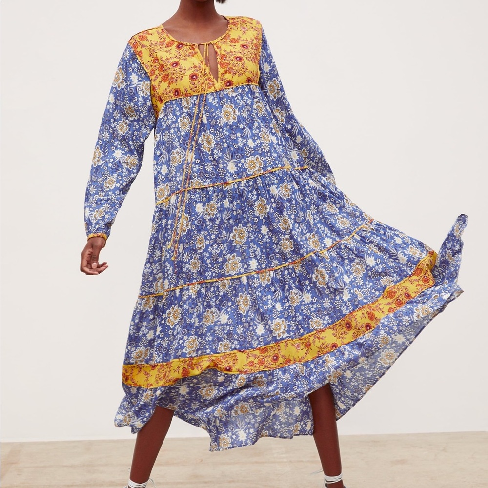 Zara patterned Gypsy/Peasant Dress